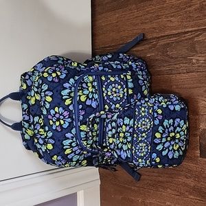 Vera bradley backpack and lunch sack